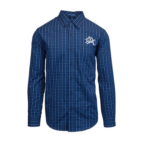 aggie bull grid button down shirt